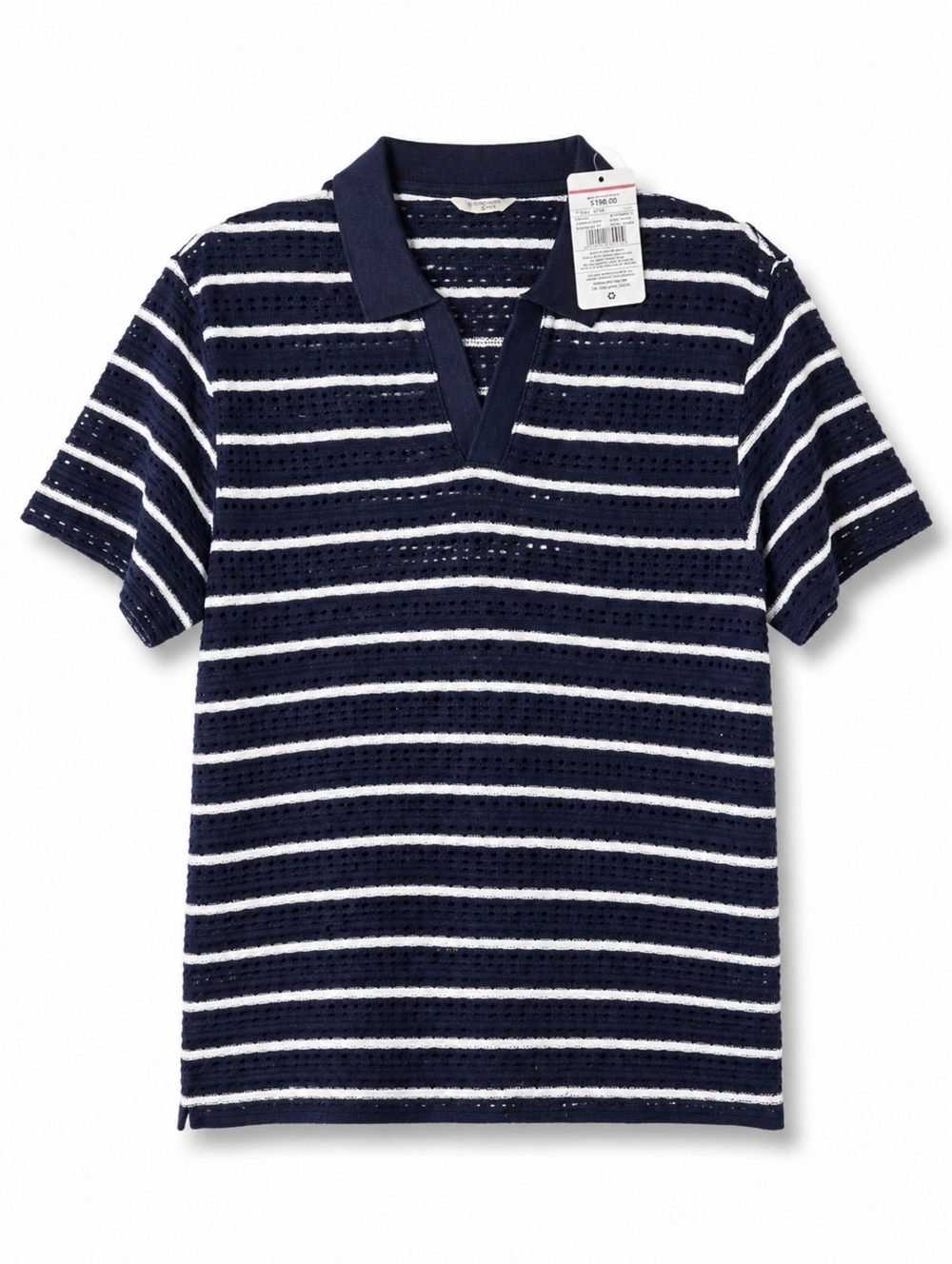 TEAMSPIRIT | Open Knit Striped Polo